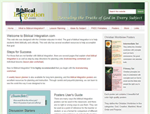 Tablet Screenshot of biblicalintegration.com